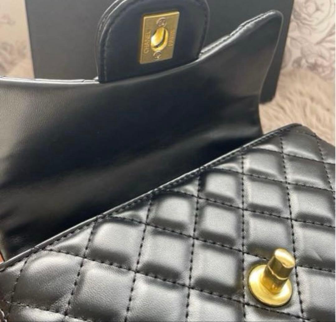 【専用購入で1000円引き】CHANEL ハンドルゴールドプレート　キルティング