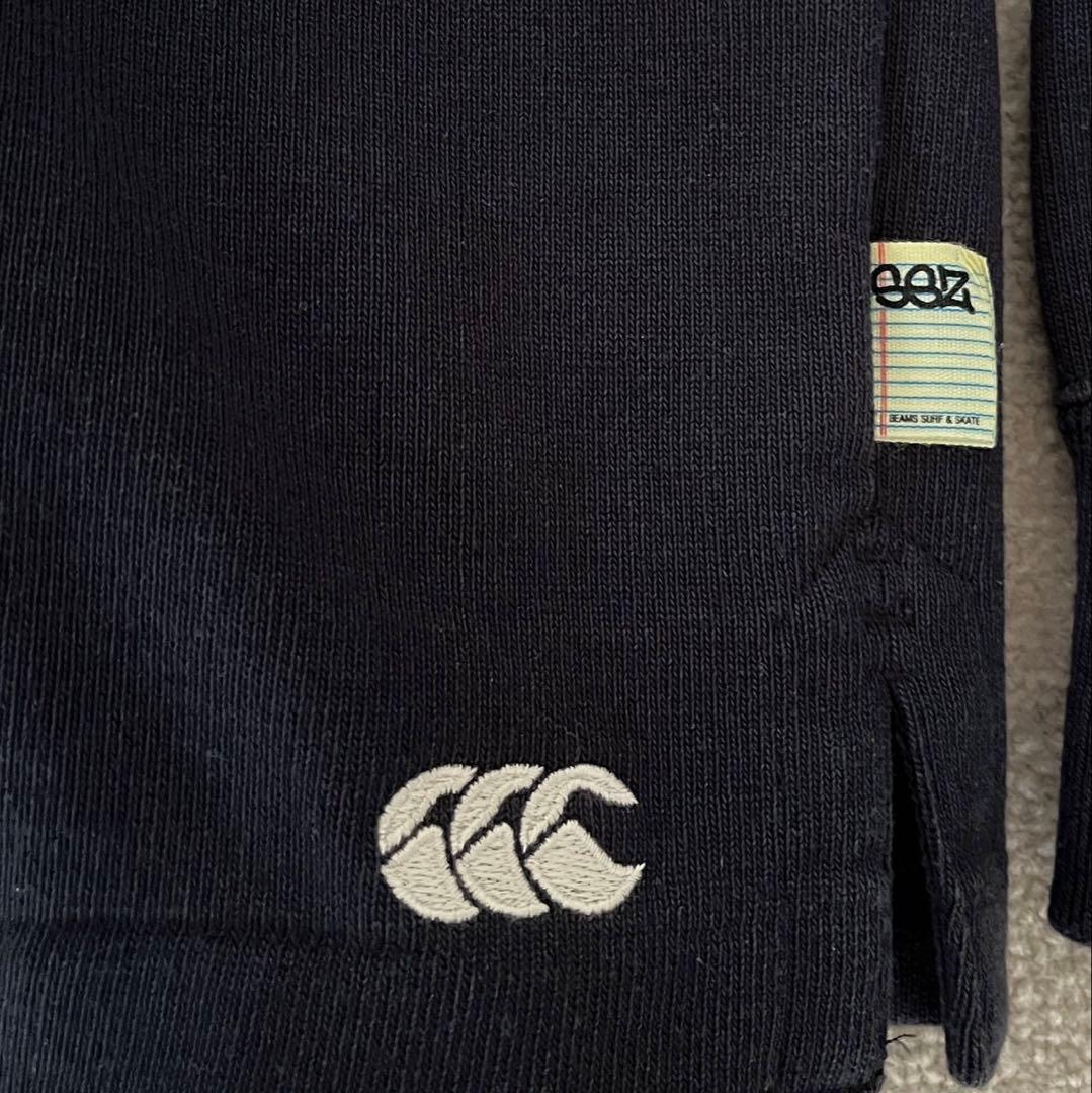 美品 BEAMS SSZ × CANTERBURY ラガーシャツ ネイビー L