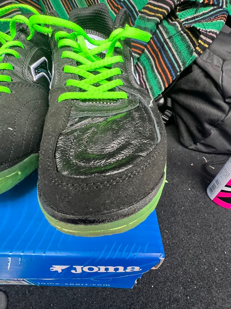 Joma top flex plusフットサルシューズ 25.5cm 黒/緑
