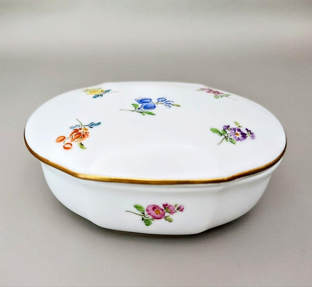 きなマイセンMeissen【美品】《散らし小花　小物入れ》
