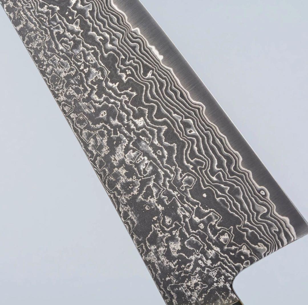 田中一之 誠貴作 ブラックダマスカス sg2 牛刀　210mm