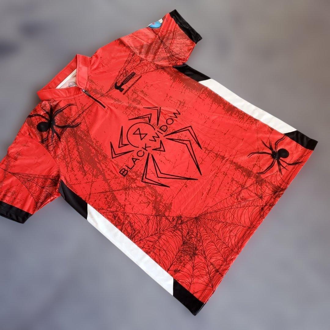 ✨新品✨ボウリングウェア　日本サイズ2XL　ブラックウィドー　ハンマー　レッド