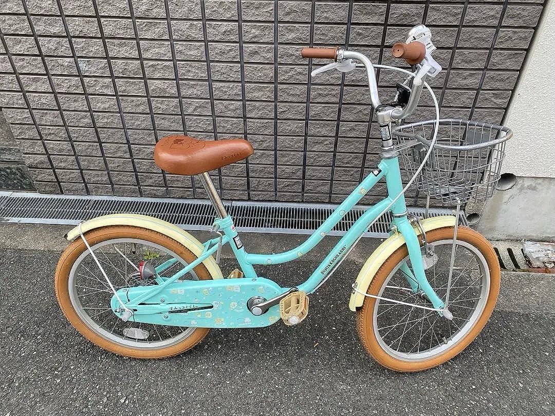 【大阪市内直接引取り】子供用自転車 ミントグリーン すみっコぐらし　18インチ