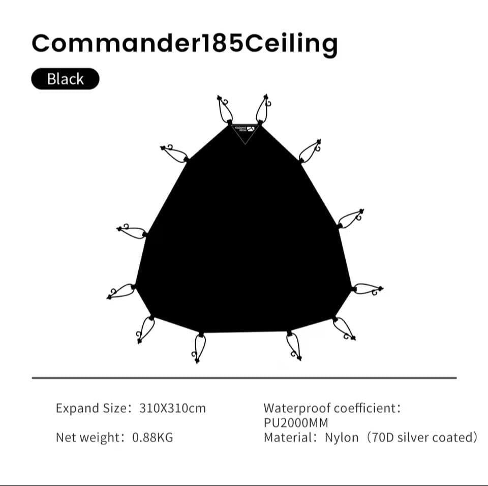 MOBI GARDEN COMMANDER185 コマンダー185 専用ルーフ黒