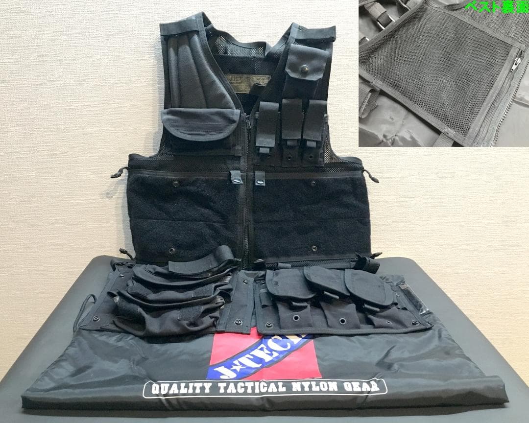 J-TECH TAC-M-7 タクティカルベスト 収納袋付 現状渡し品