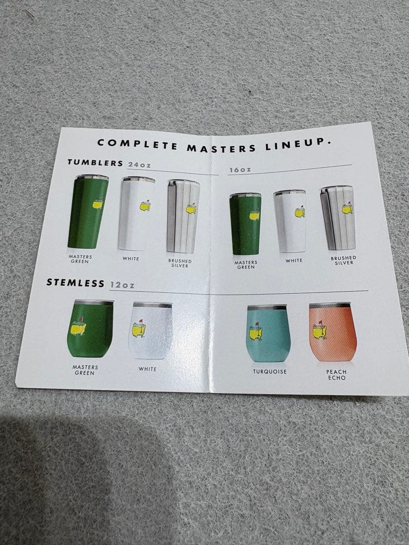MASTERS ホワイト タンブラー 16oz