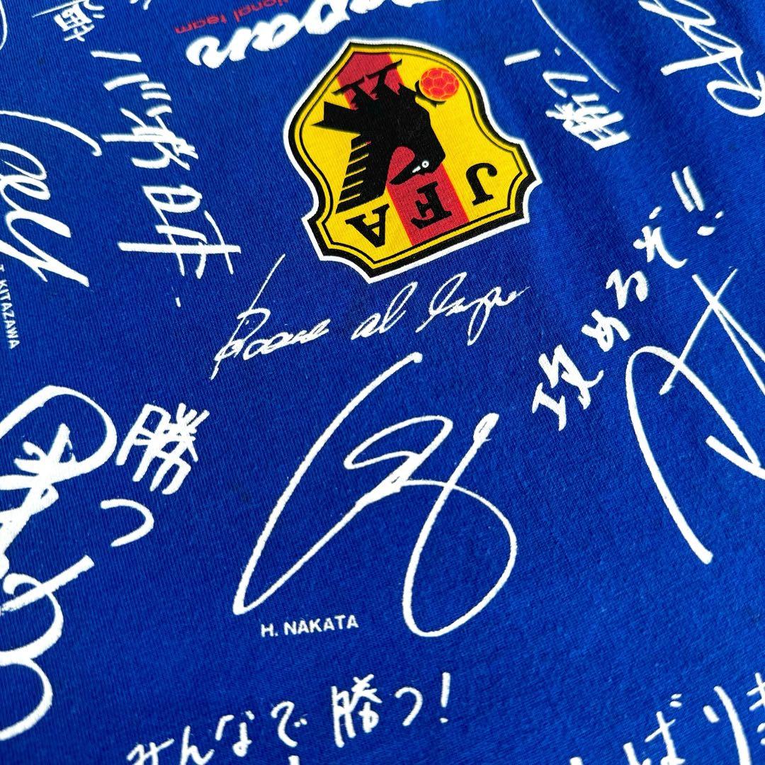 【超希少】激レア 90s サッカー日本代表 ビンテージTシャツ サインデザイン