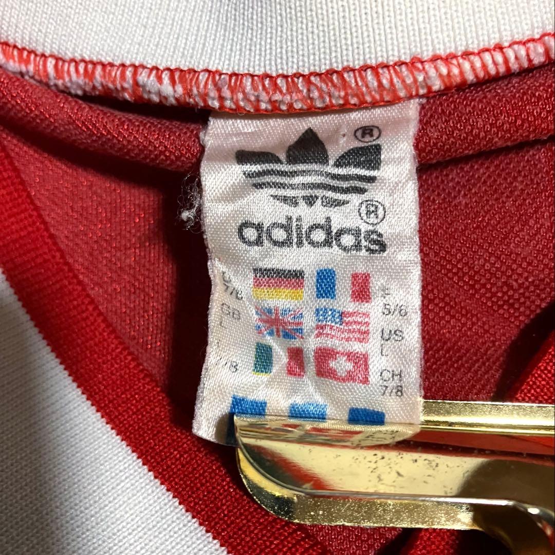 80年代 ビンテージ adidas 西ドイツ製 サッカー ユニフォーム 赤