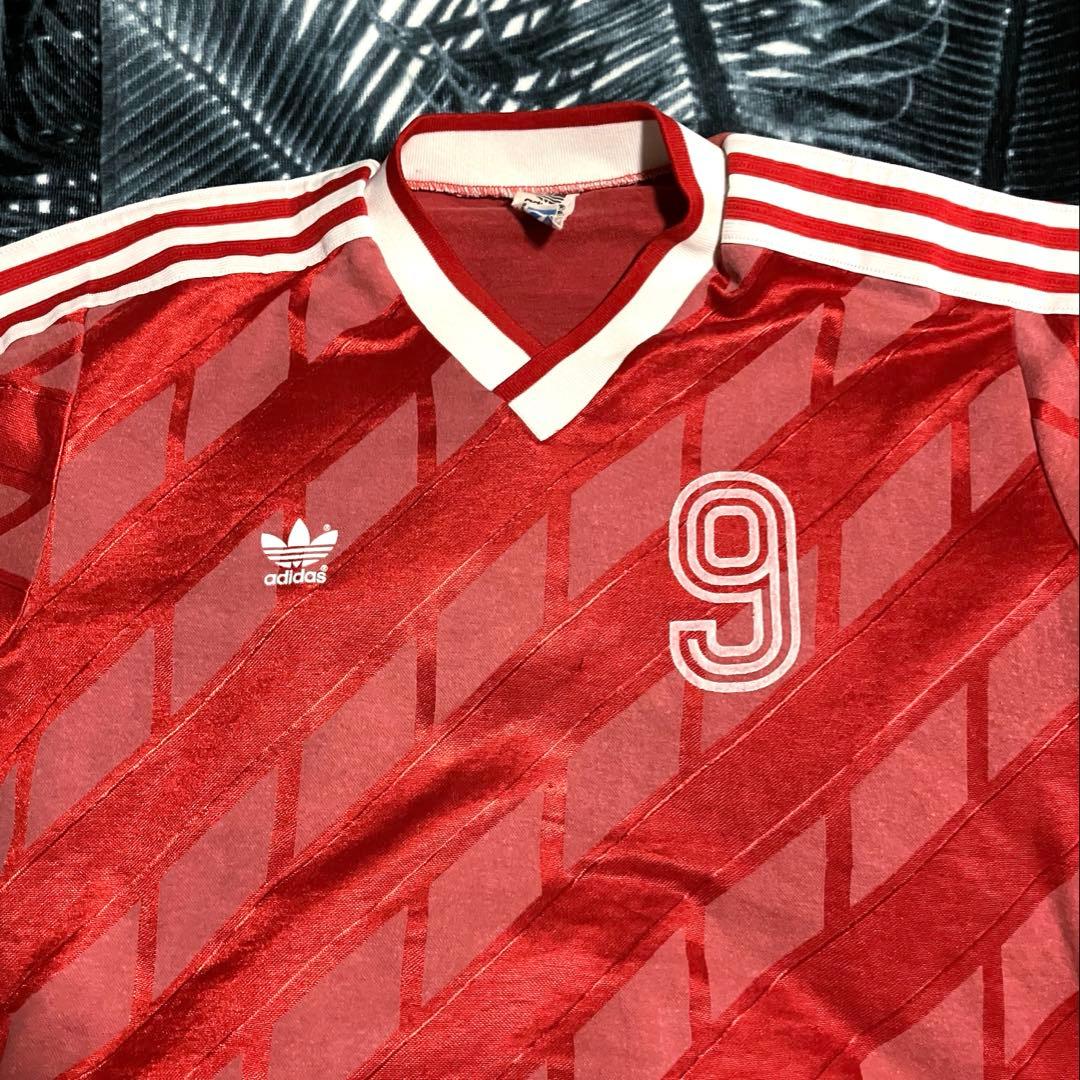 80年代 ビンテージ adidas 西ドイツ製 サッカー ユニフォーム 赤