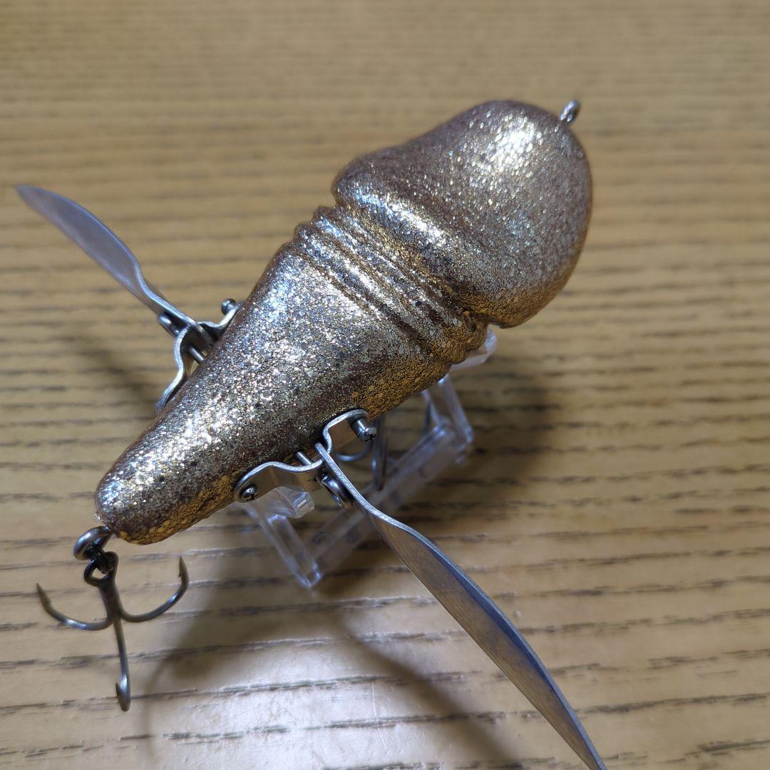 羽根モノ クローラー トップウォーター 金ラメ 金グリ ルアー