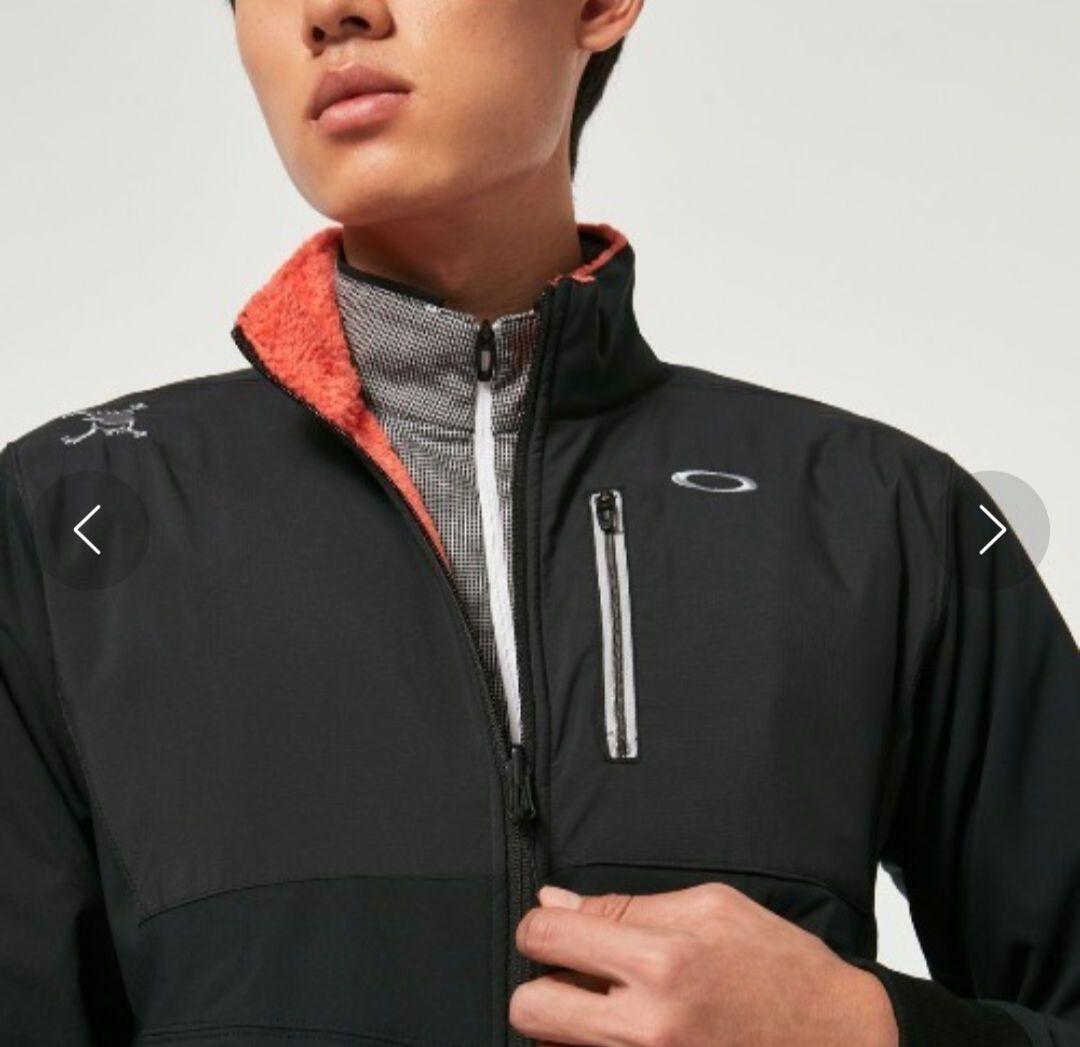 オークリー ゴルフブルゾン スカルリバーシブルウインドジャケットL