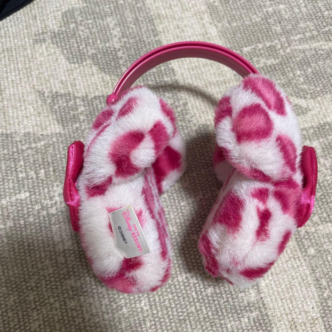 ミニー　耳当て イヤーマフ　ヒョウ柄　レオパード柄