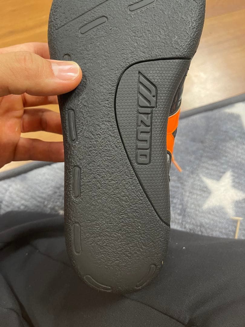 Mizuno ブラック/オレンジ 砲丸投げシューズ　26.5cm