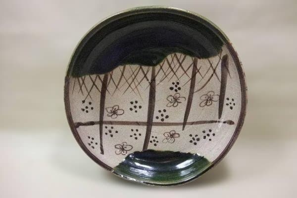 織部 鉢 「山口錠鉄」赤津代々の窯元 逸品 美品 共箱
