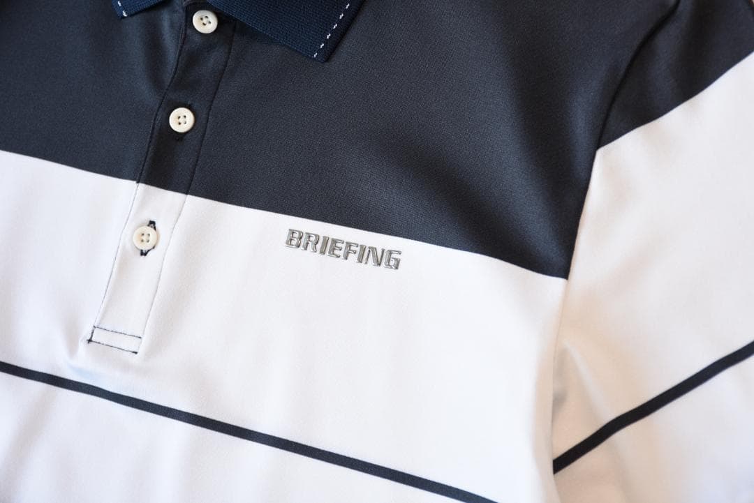 BRIEFING GOLF（ブリーフィングゴルフ）メンズワイドストライプポロXL