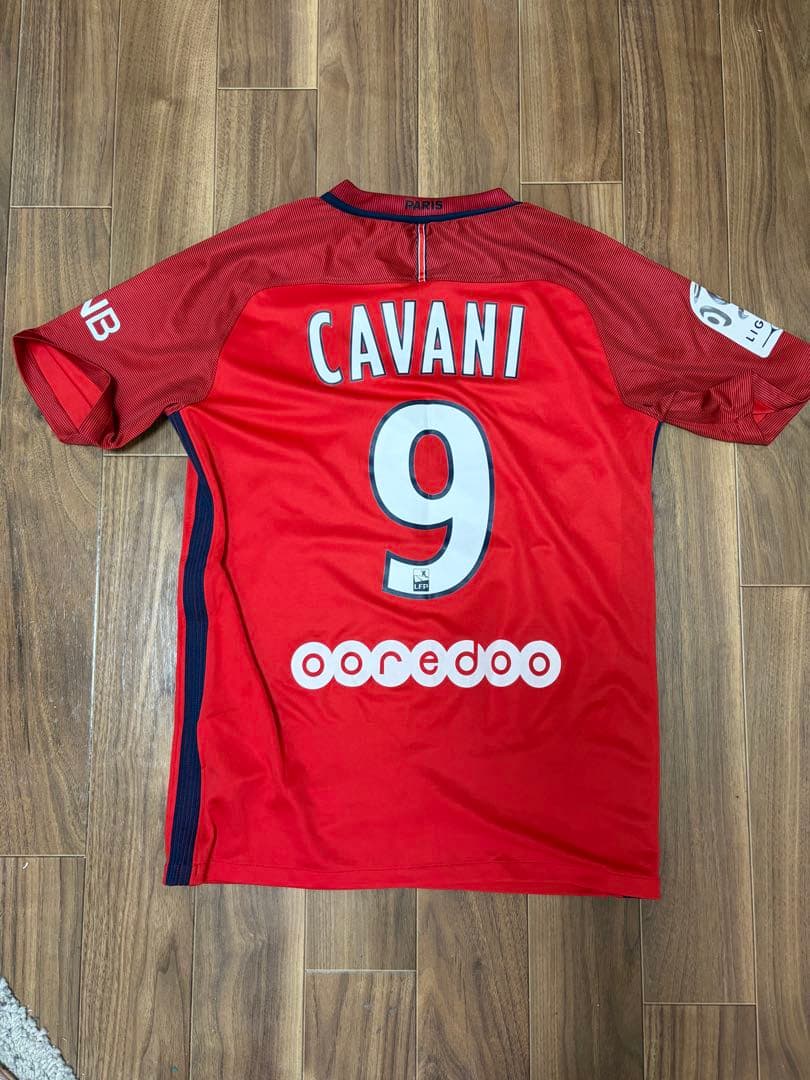 パリ・サンジェルマン Cavani 9 レッドシャツ S