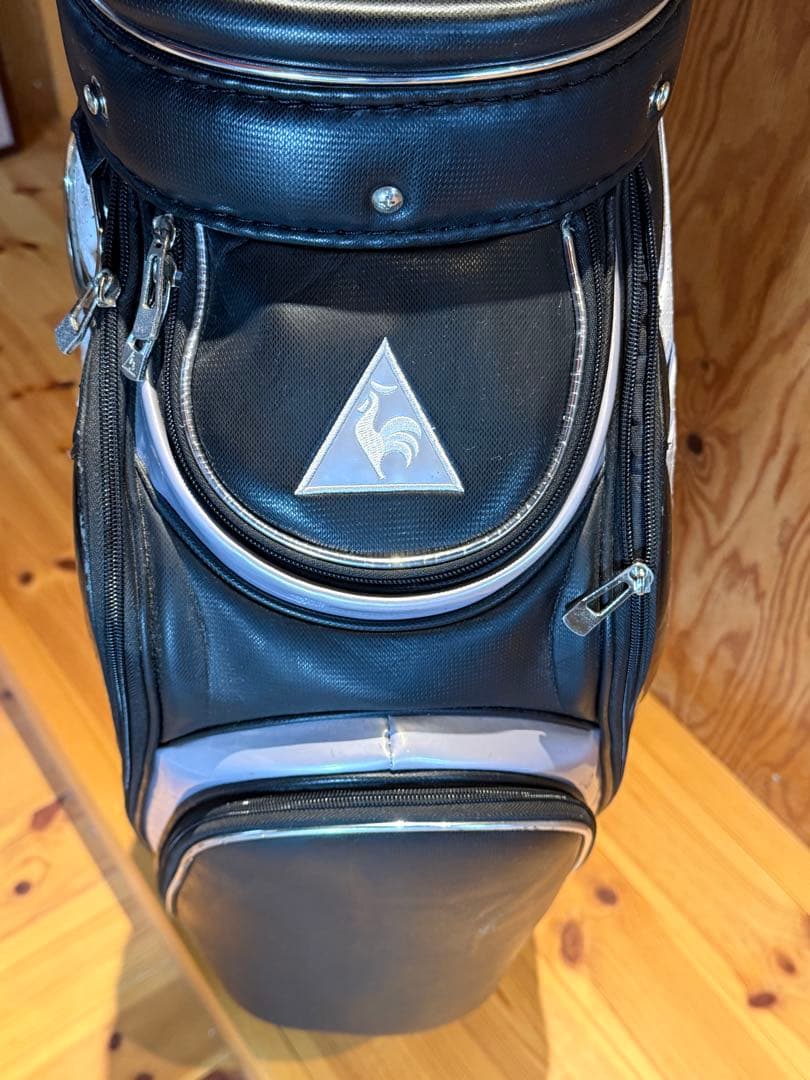 le coq sportif キャディバッグ ブラック/シルバー　中古品