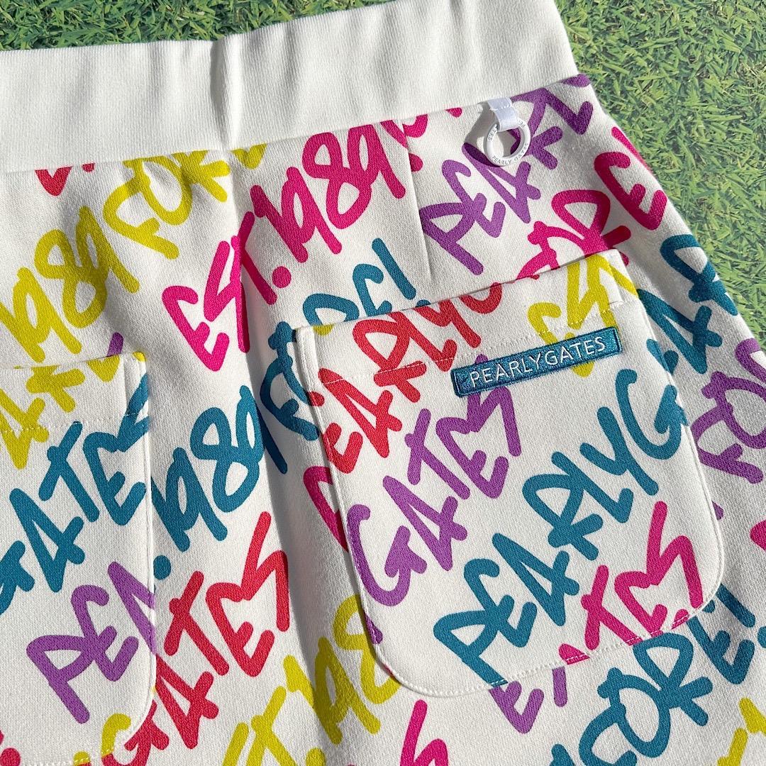⑫正規品 パーリーゲイツ 定価29700円 総柄プリント裏起毛スカート 1