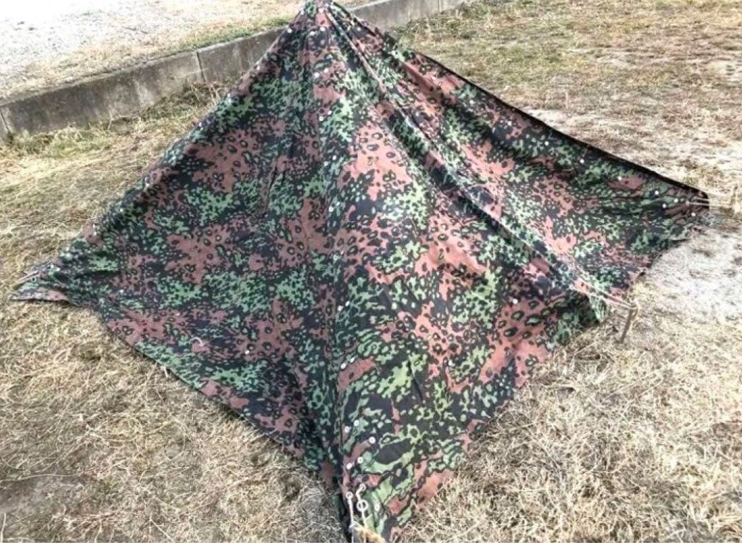希少　軍幕Ｆｓｓ迷彩オークリーフツェルトバーン　当時物複製　1枚　デッド