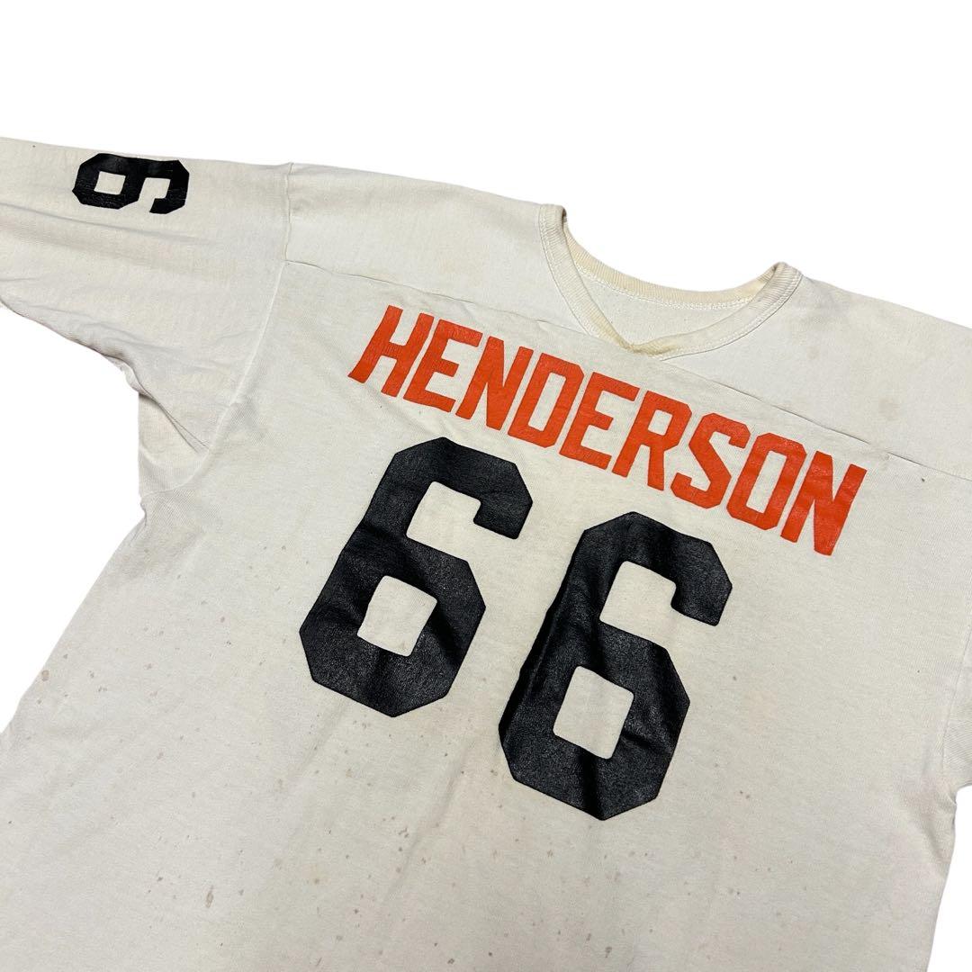 ビンテージ 70s ラッセル　金タグ　フットボール Tシャツ　66 ナンバリング