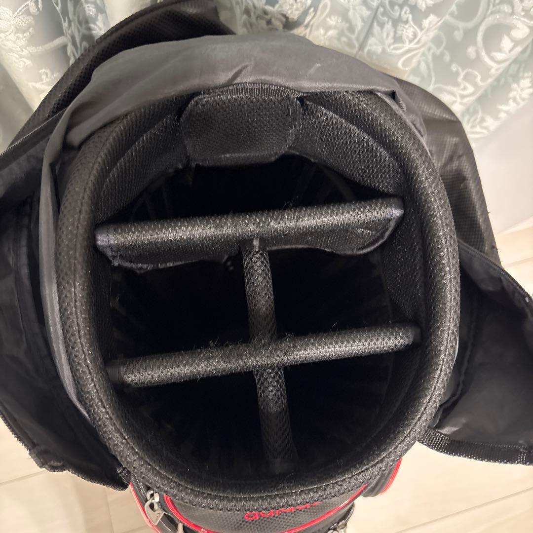 adidas キャディバッグ 黒 赤