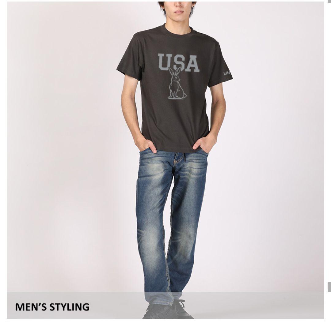 #ババババンビ　宇咲　kitson me　コラボTシャツ USAロゴ　L