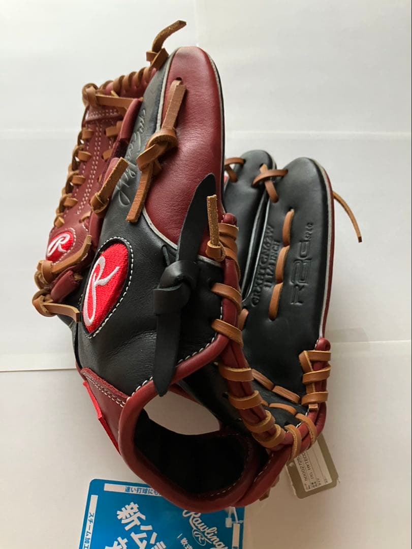 Rawlings 軟式グローブ 黒/赤