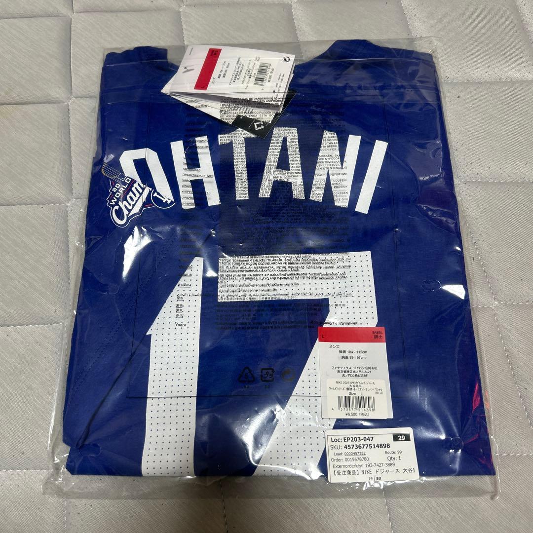 ドジャース 大谷翔平 ワールドシリーズ 2025 優勝TシャツブルーLサイズ