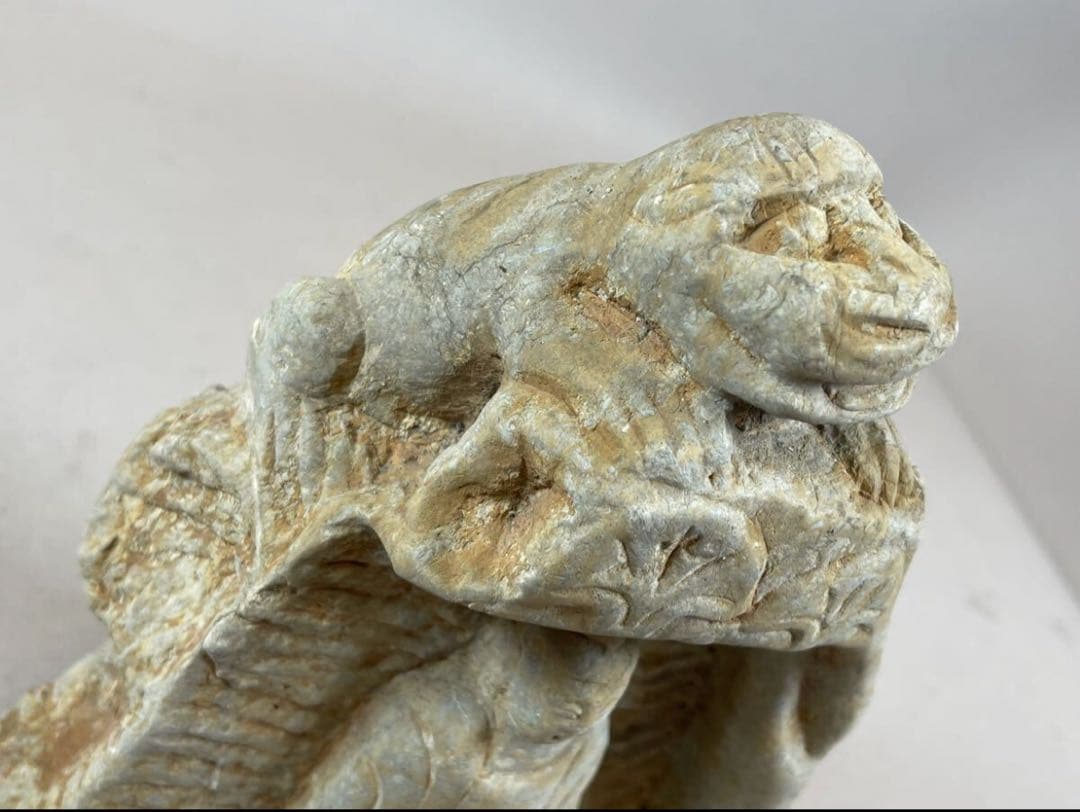 中国 石龕 石仏 釈迦如来坐像 獅子 出土 発掘 仏像 仏教美術 骨董 古美術