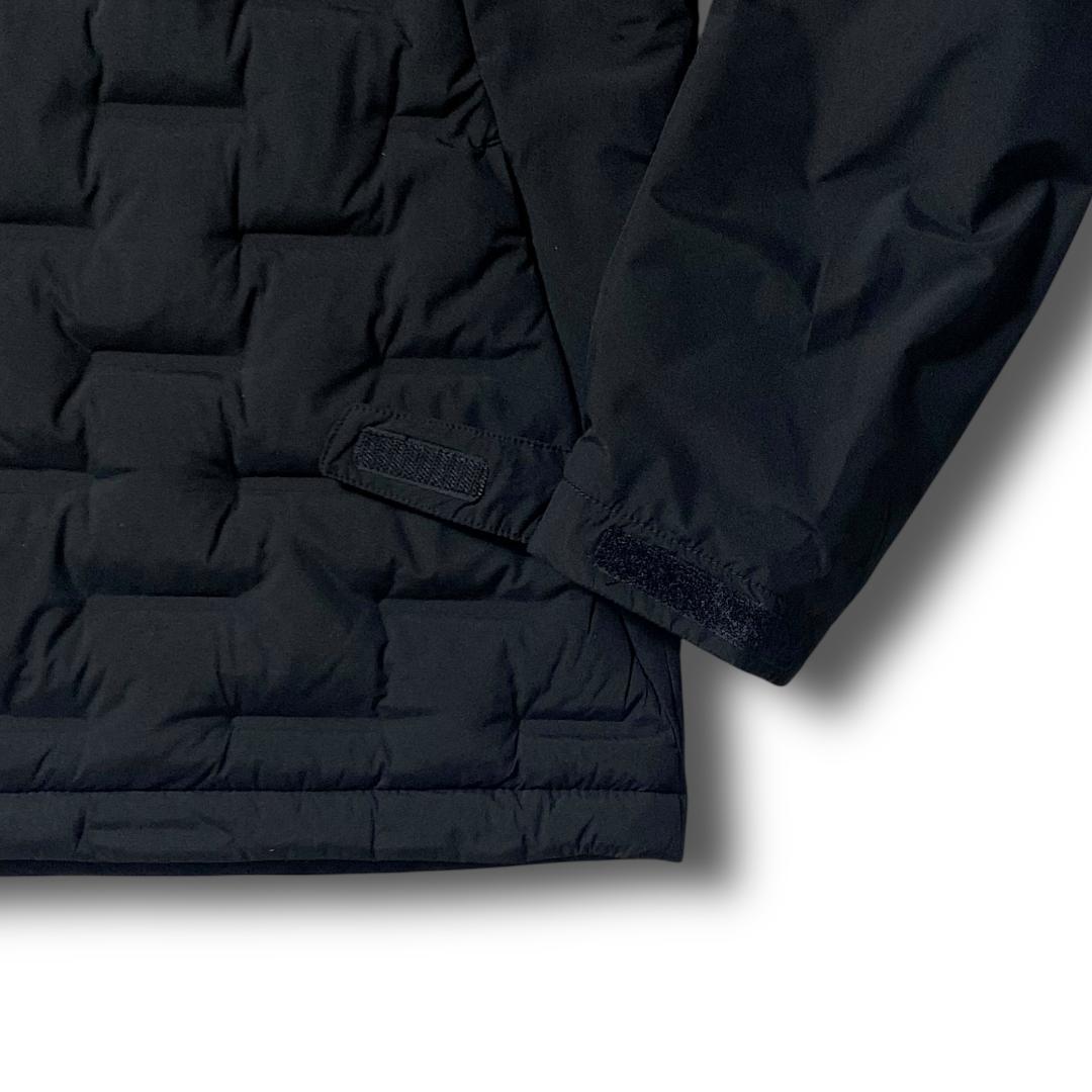 L 定2.5万 カッターアンドバック 圧着加工 中綿ジャケット ブルゾン 黒