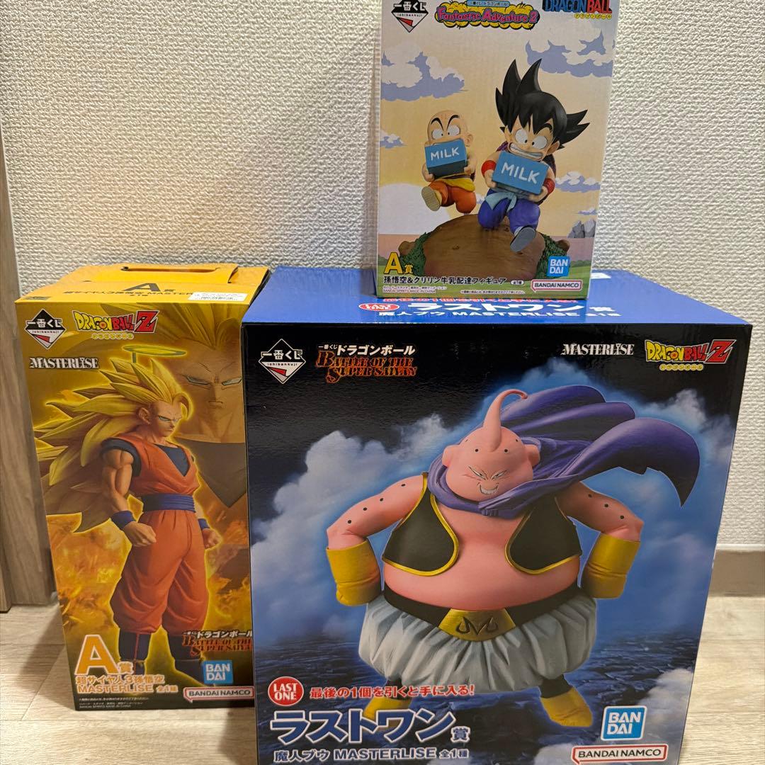 ドラゴンボールZ スーパーサイヤ人3 孫悟空 魔人ブウ　孫悟空&クリリン牛乳