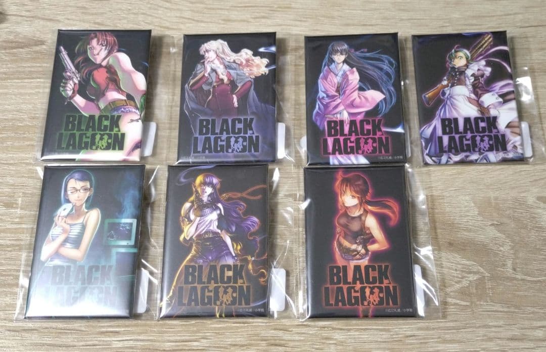 【未開封】BLACK LAGOON　くじメイト　スクエア缶バッジ　7種セット