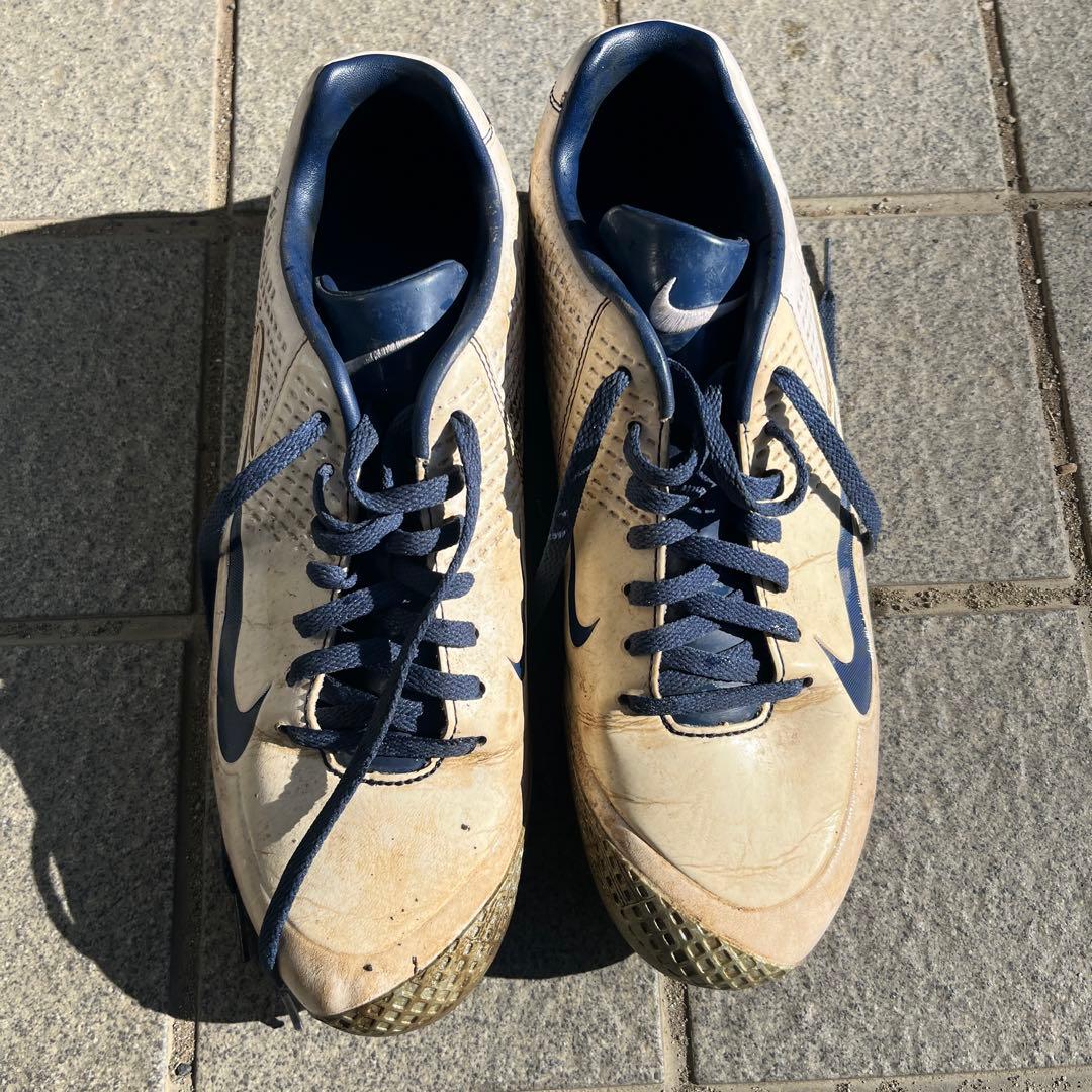 Nike スパイクシューズ ホワイト/ネイビー