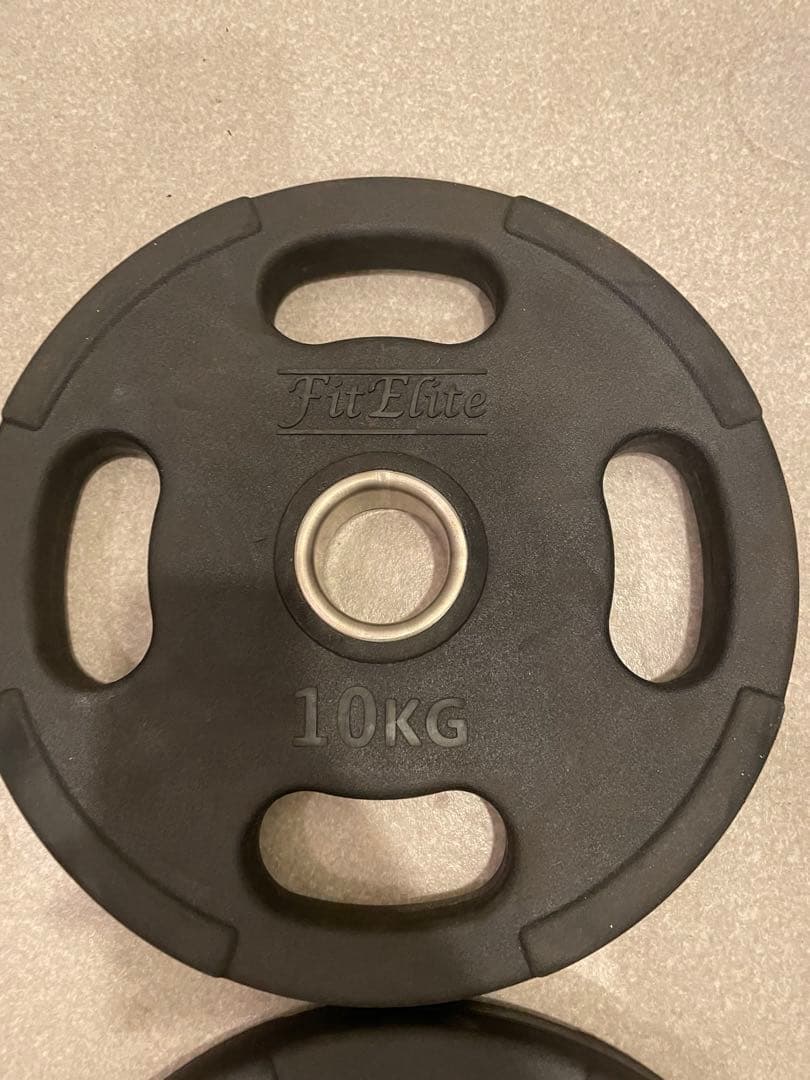 FitElite オリンピックプレート　ラバーコーティング 10kg 2枚セット