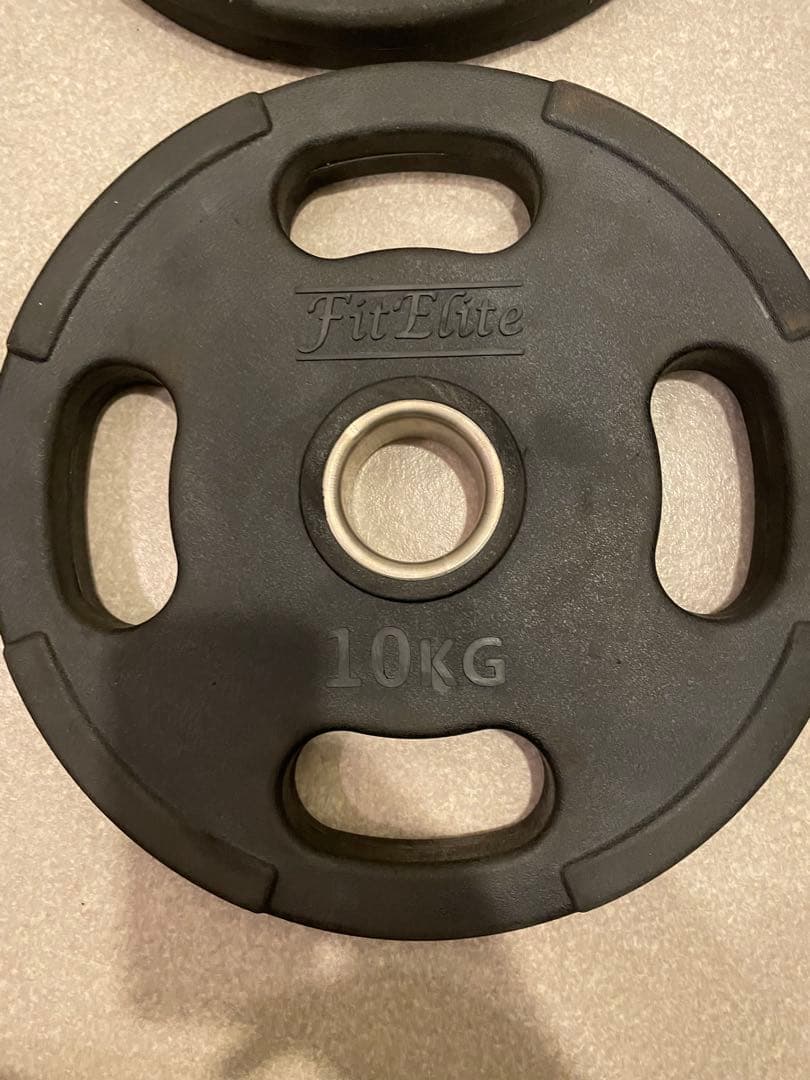 FitElite オリンピックプレート　ラバーコーティング 10kg 2枚セット