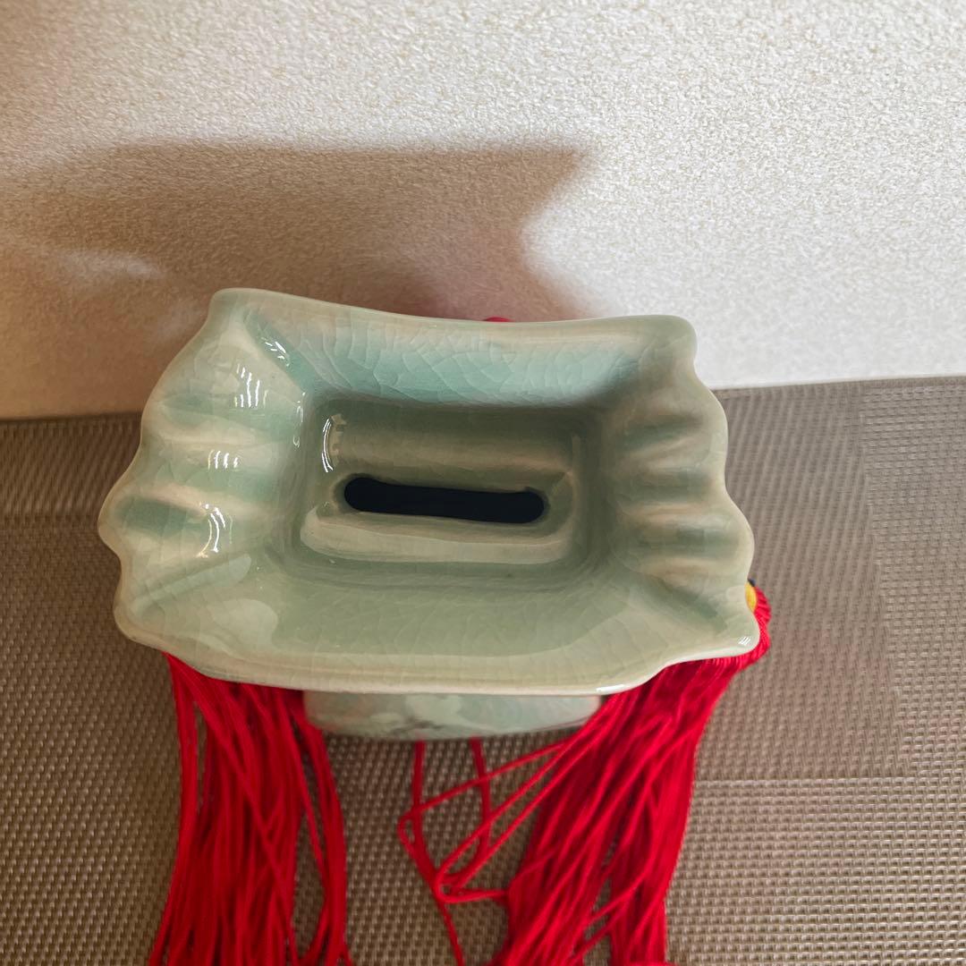 高麗　青磁　小貯金袋