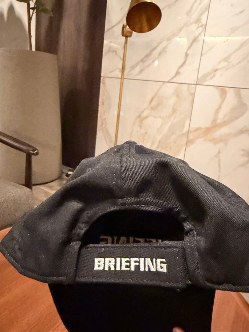 BRIEFING ブラックキャップ アメリカ国旗刺繍