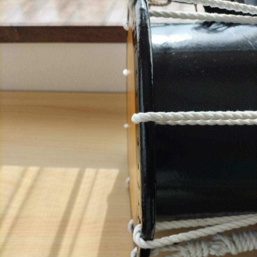 担ぎ太鼓　締太鼓　和太鼓 　天然皮革　ストラップ付き　中古品