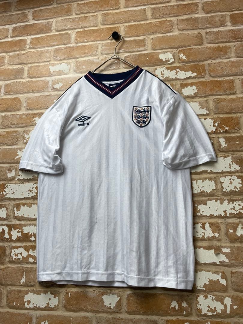 90s UMBRO アンブロ　イングランド代表　ユニフォーム　サッカーシャツ　白