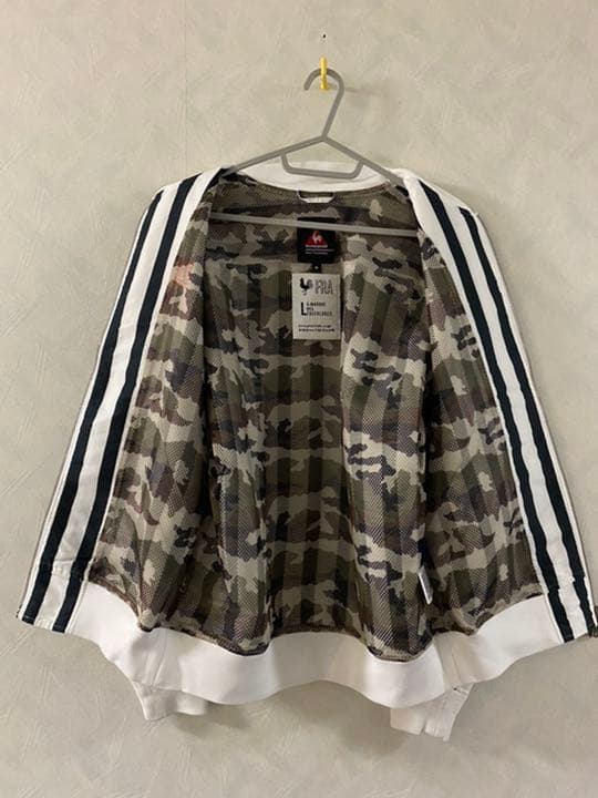 le coq sportif GOLF ストライプブルゾン M 裏地総柄 迷彩
