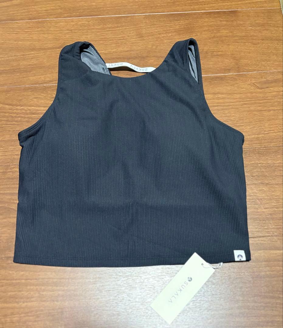 【SUKALA】アメリカンスリーブリブショートタンクトップ L 新品タグ付き