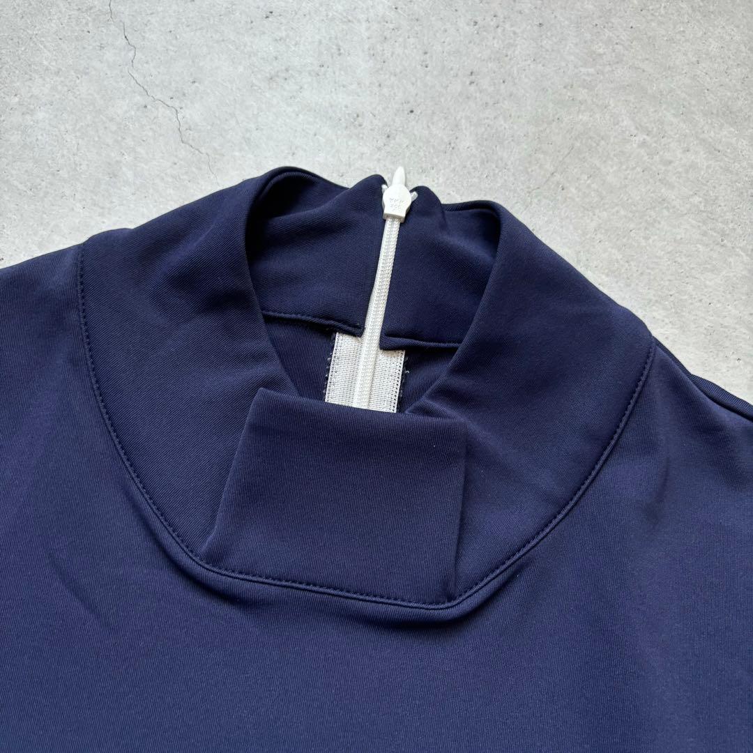【美品】Jun&Ropé ジュン&ロペ モックネック 長袖プルオーバー ネイビー