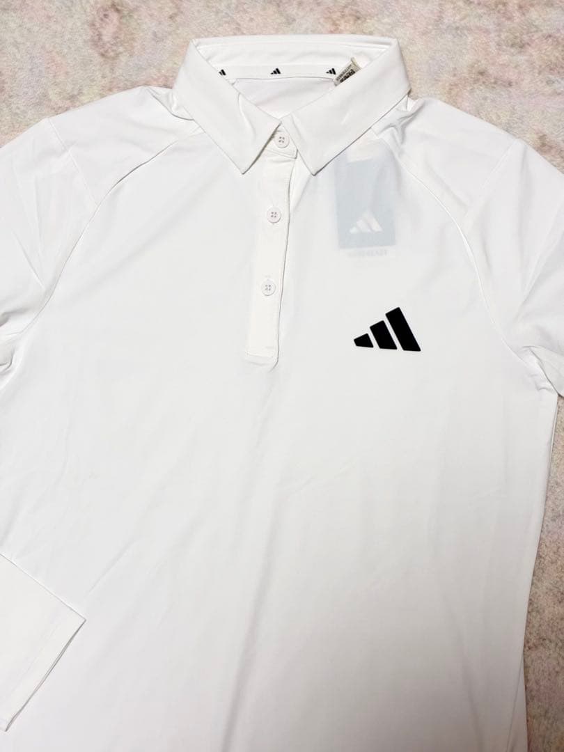 新品✨アディダス ゴルフ　スリーストライプス　ポロシャツ　サイドプリーツスカート