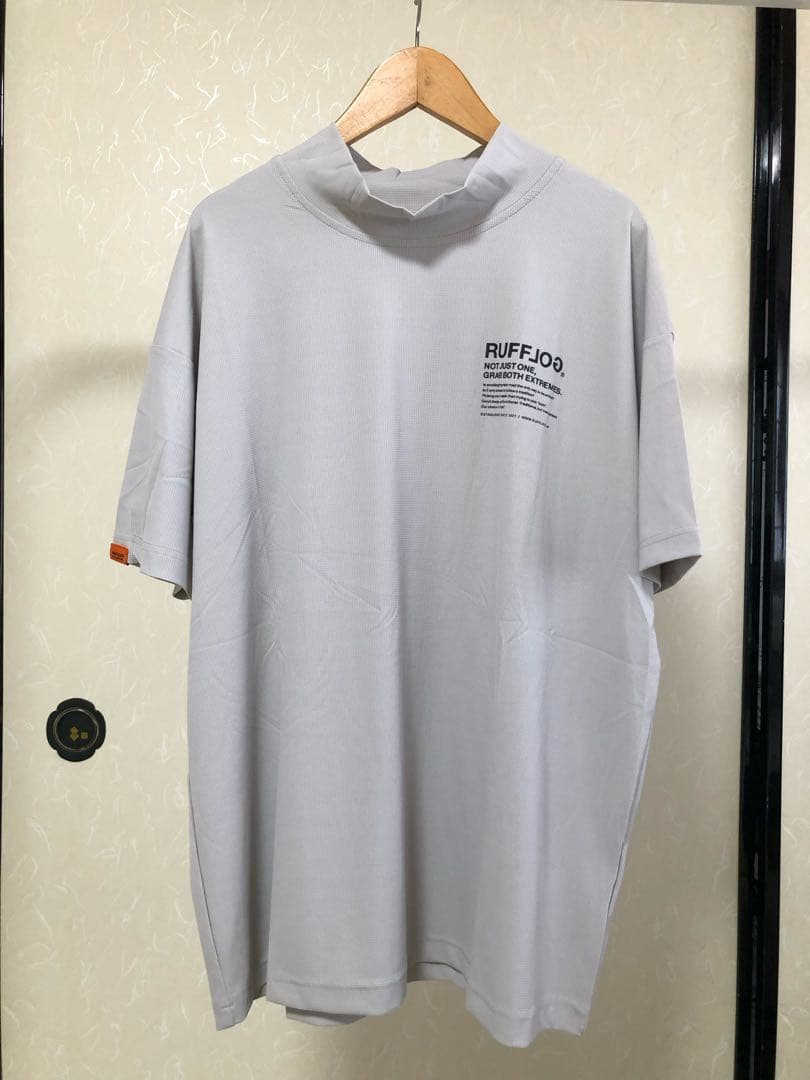 新作RUFFLOG SQUARE LOGO MOCK NECK SHIRTS L