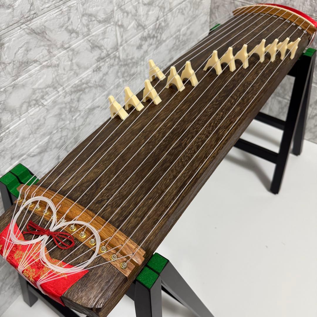 ①美品　ゼンオン 文化箏 羽衣 13弦　保存袋　専用スタンド　立奏台　フルセット