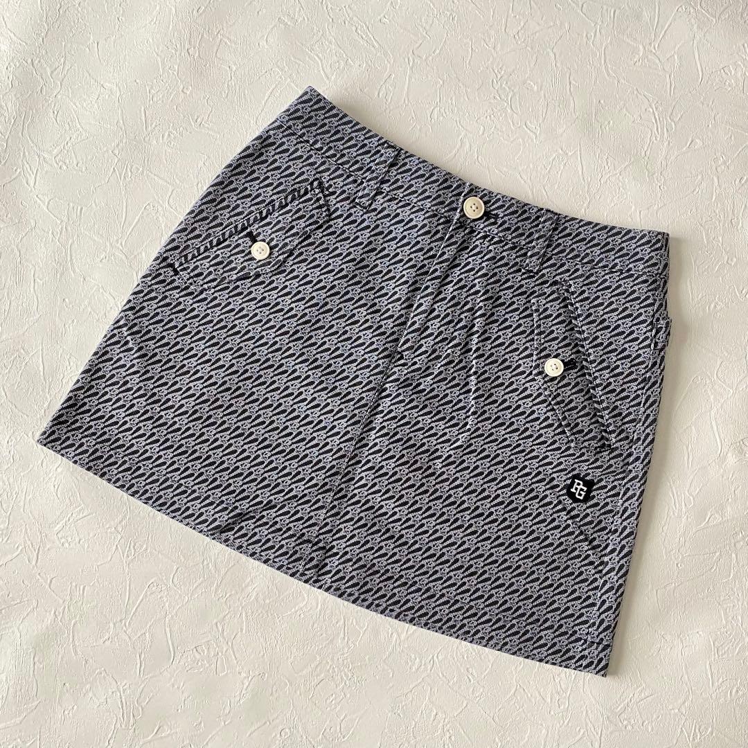 美品【パーリーゲイツ】ディズニーオズワルド総柄ストレッチスカート　サイズ00