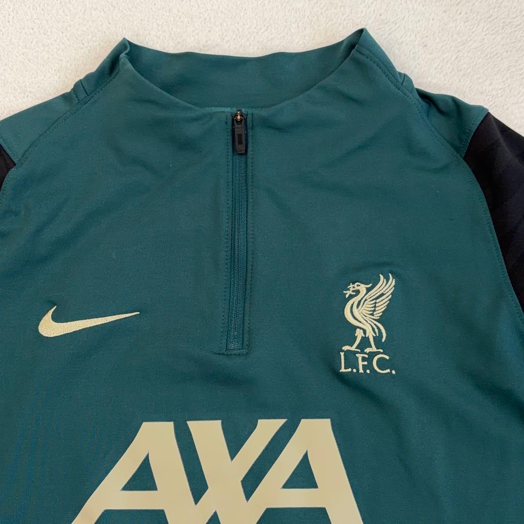 美品【NIKE】リバプール 21/22公式 ハーフジップ サッカーウェア 緑 M