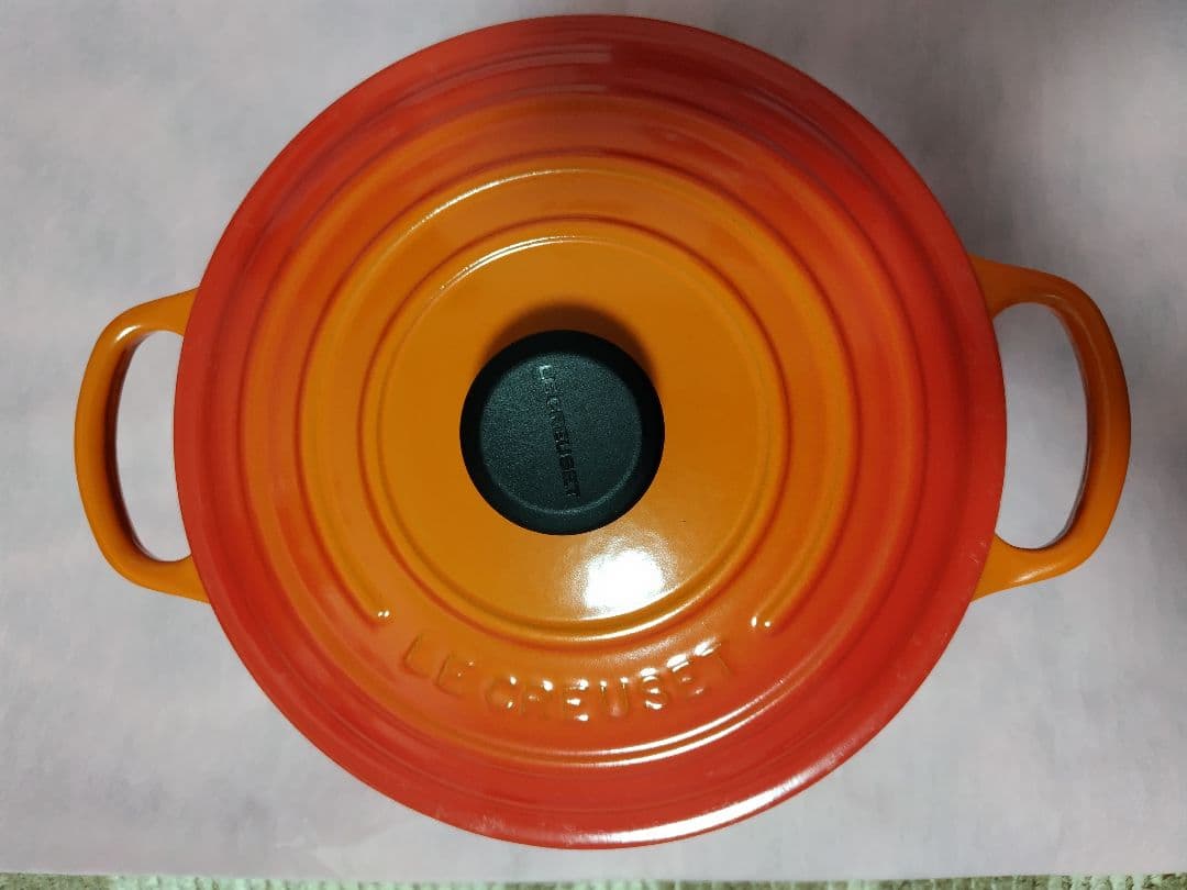 LE CREUSET 両手鍋 オレンジ 22cm