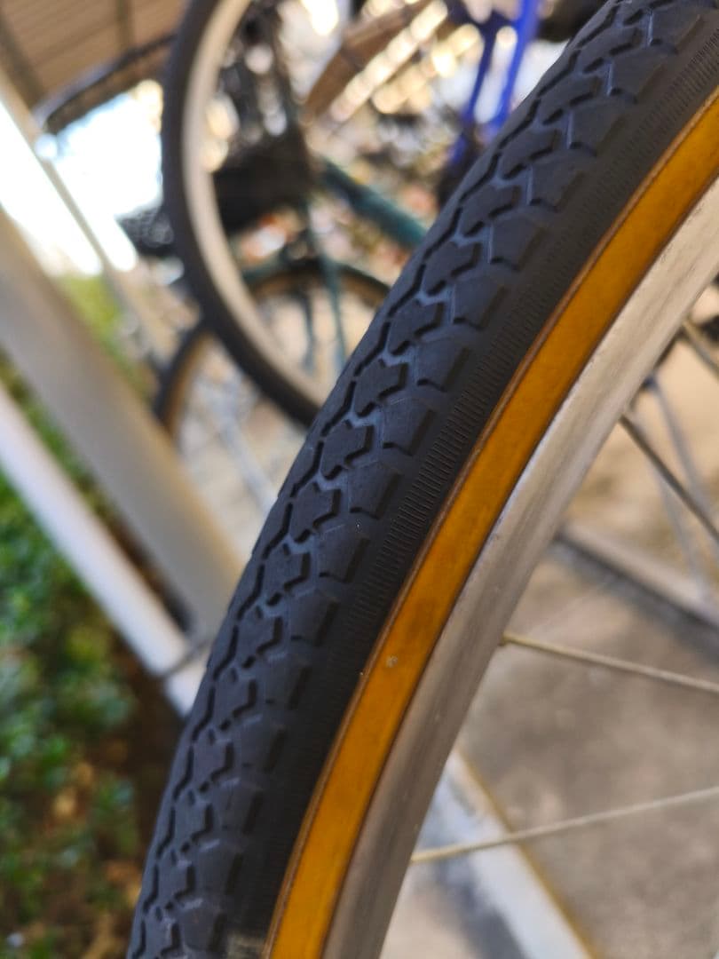 【引取限定】シティサイクル 自転車 グリーン カゴ付き 6段ギア