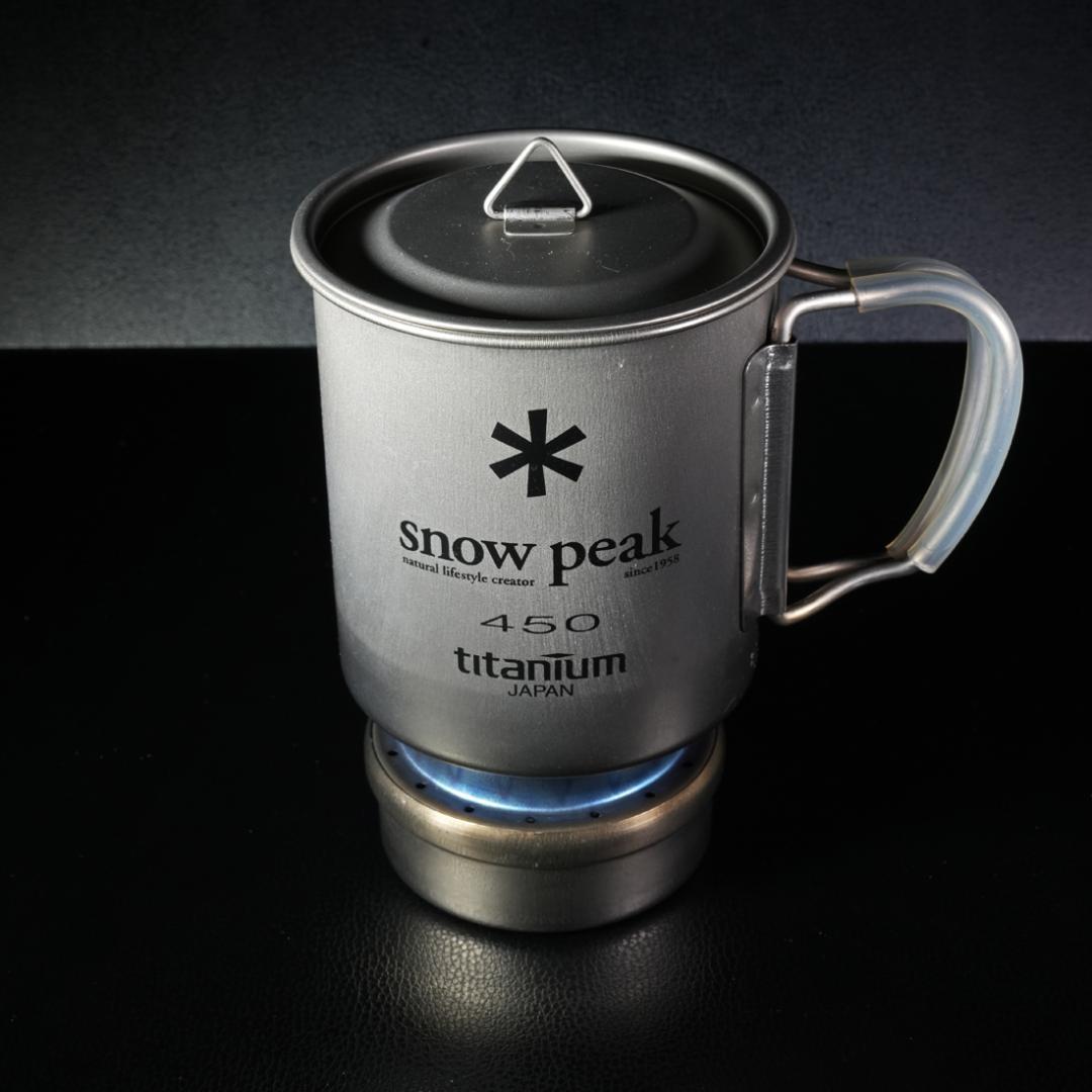 ハ*ル様 チタンアルコールストーブとチタンマグのセット【付属品多数・良品】
